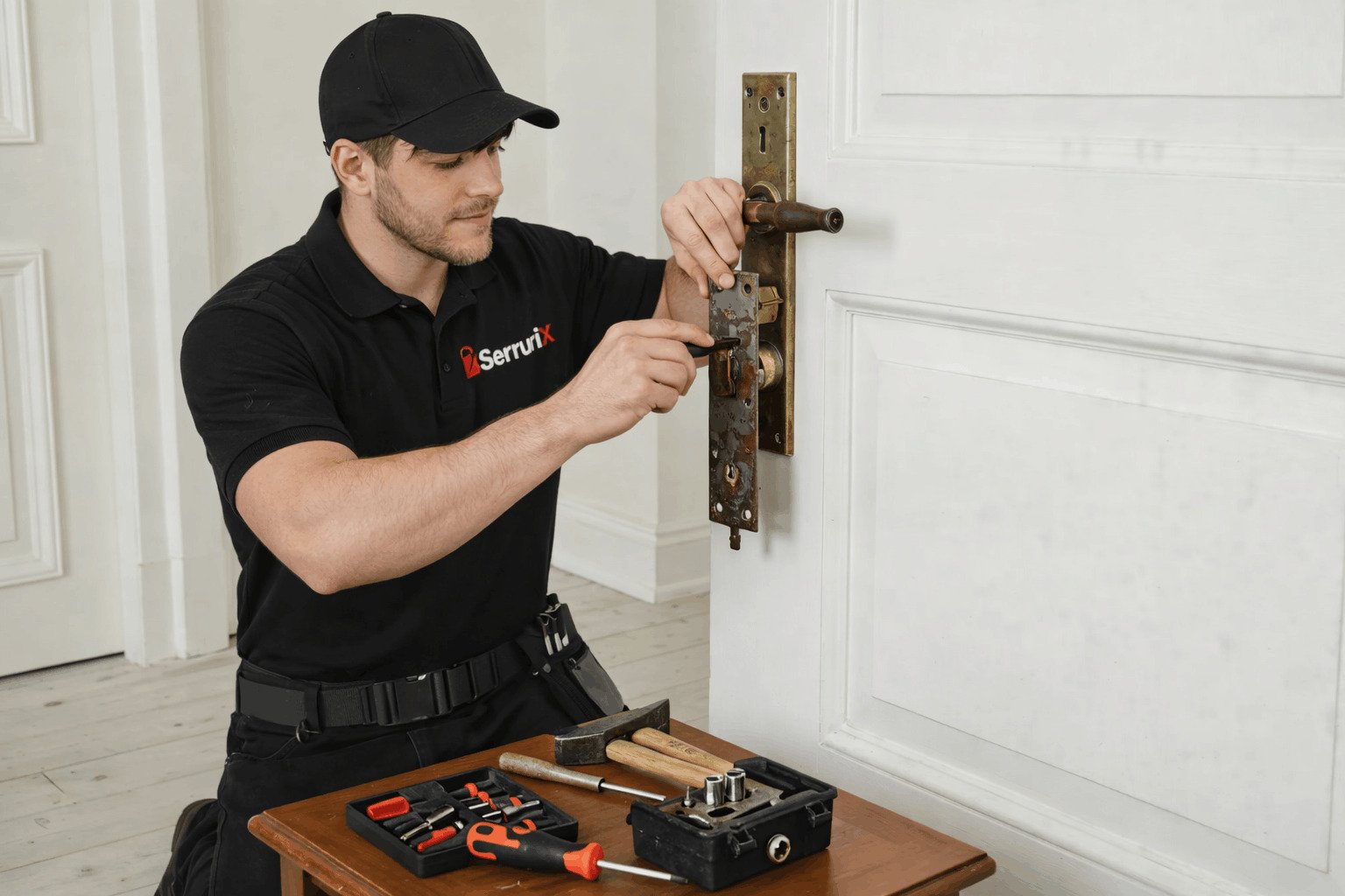 Préparation installation serrure multipoints Vienne 38200